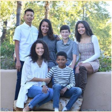Elijah Williams with his siblings Micah Williams, Lael Williams, Faith Williams and Janna Williams